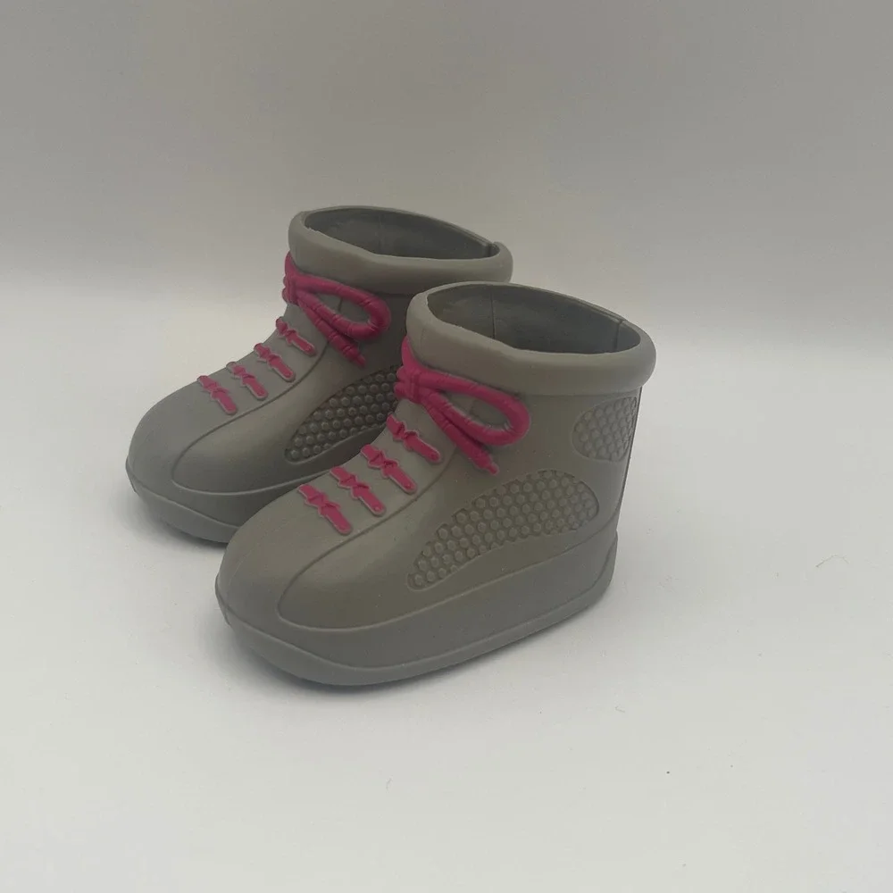 My Life as Outdoorsy Gray Pink Doll Boots Hiking Style Our Generation‎ EUC